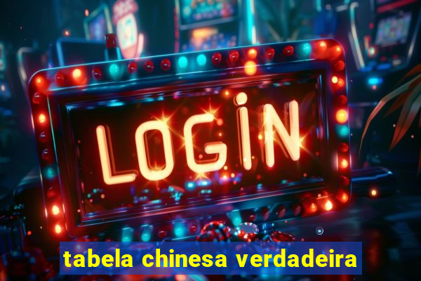 tabela chinesa verdadeira